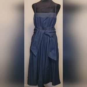 Chic Denim Blue Sleeveless Dress